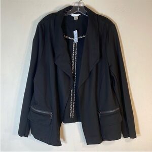 C J Banks Open Front One Layer Jacket. 2X. NWT.